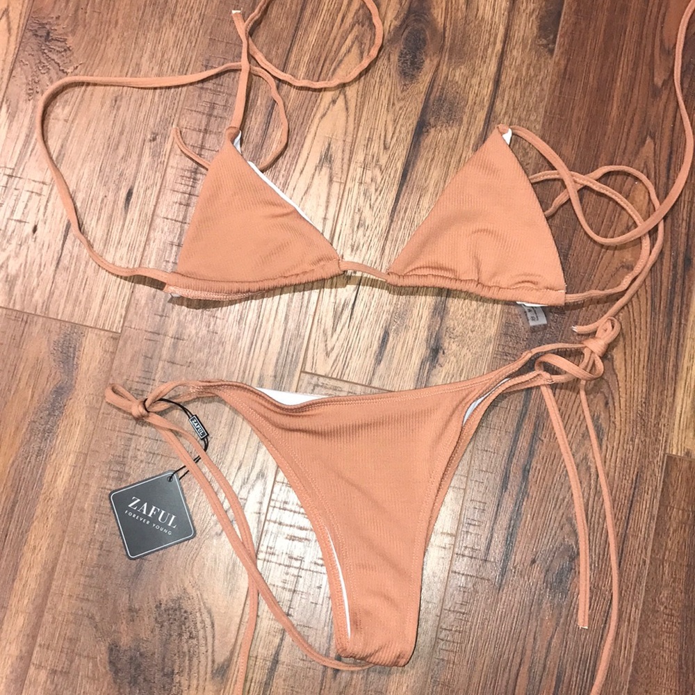 Tan string bikini